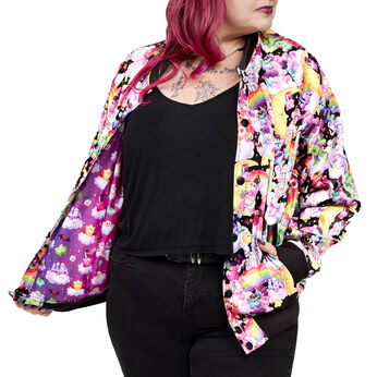 Care Bears x Universal Monsters All-Over Print Unisex Bomber Jacket, Image 2