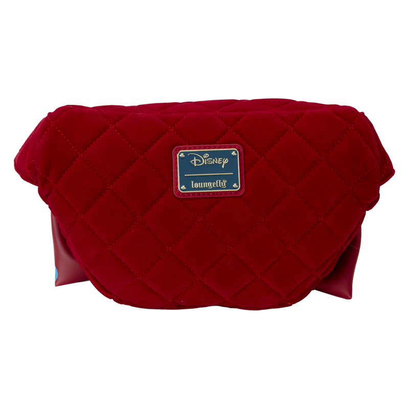 Snow White Classic Bow Quilted Velvet Belt Bag, , hi-res view 6