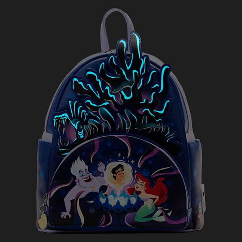 NWT IN HAND- LOUNGEFLY DISNEY ARIEL/URSULA DEC BACKPACK PALM EXCLUSIVE