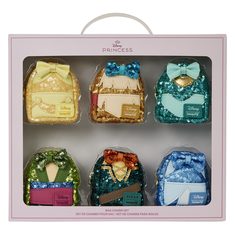 Disney Princess Exclusive Sequin Cosplay Mini Backpack Keychain Charm Set 2, , hi-res view 1