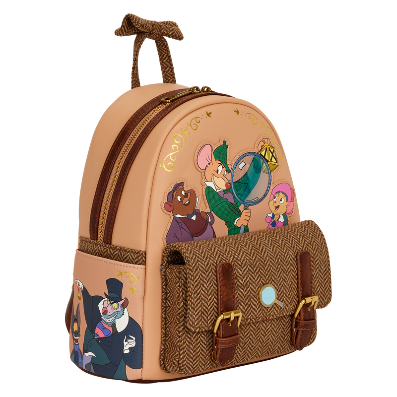 The Great Mouse Detective Exclusive Flap Pocket Mini Backpack, , hi-res view 4