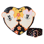 Mickey & Minnie Floral Ghost Figural Heart Glow Crossbody Bag, , hi-res view 1