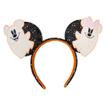 Mickey & Minnie Floral Ghost Glow Ear Headband, , hi-res view 4