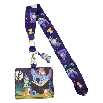 Stitch Spooky Stories Halloween Lanyard With Card Holder, Image 1