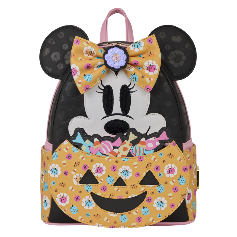 Minnie Mouse Cosplay Floral Pumpkin Glow Candy Corn-Scented Mini Backpack, , hi-res view 4