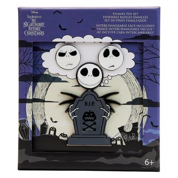 The Nightmare Before Christmas Jack Skellington Mixed Emotions Pin Set, Image 1
