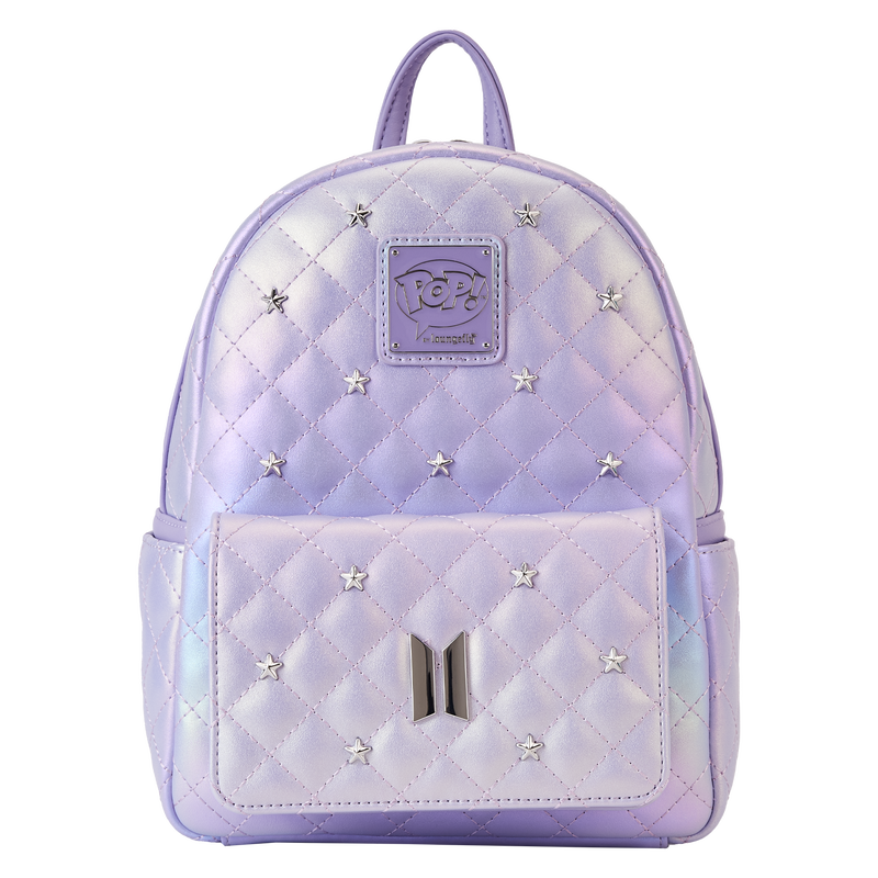 BTS公式 Funko Pop! イリデッセントミニバックパック Funko Pop! By Loungefly BTS Logo Iridescent Purple Mini Backpack