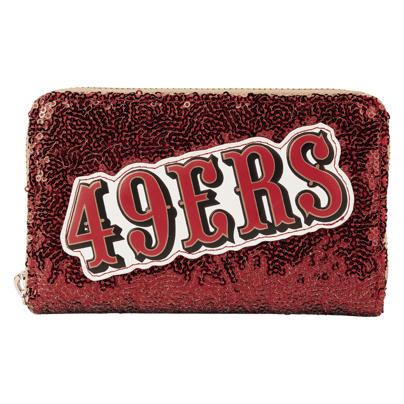 NFL San Francisco 49ers Sequin Zip Around Wallet, , hi-res view 1