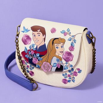 Sleeping Beauty Princess Aurora & Prince Phillip Floral Crossbody Bag, Image 2