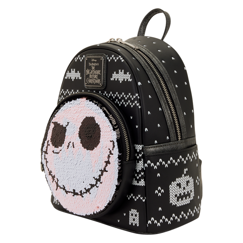 The Nightmare Before Christmas Jack Skellington Reversible Sequins Mini Backpack, , hi-res view 8