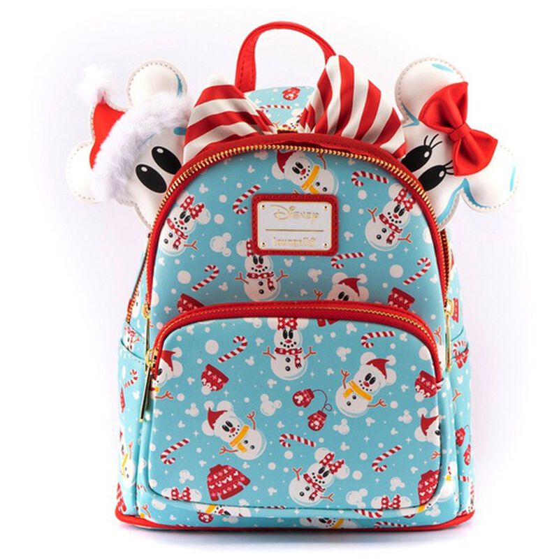 Disney Snowman Mickey and Minnie Mouse Mini Backpack with Ears Headband, , hi-res view 4