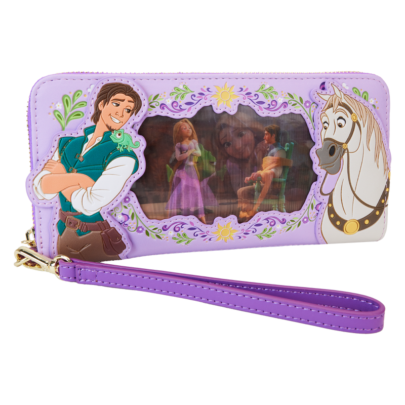 Tangled Rapunzel Princess Series Lenticular Zip Around Wristlet Wallet, , hi-res view 3