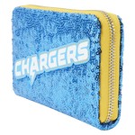 NFL Los Angeles Chargers Sequin Zip Around Wallet, , hi-res view 2