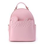 Loungefly X Barbie&trade; Logo Rose Gold Chain Strap Convertible Mini Backpack, , hi-res view 1