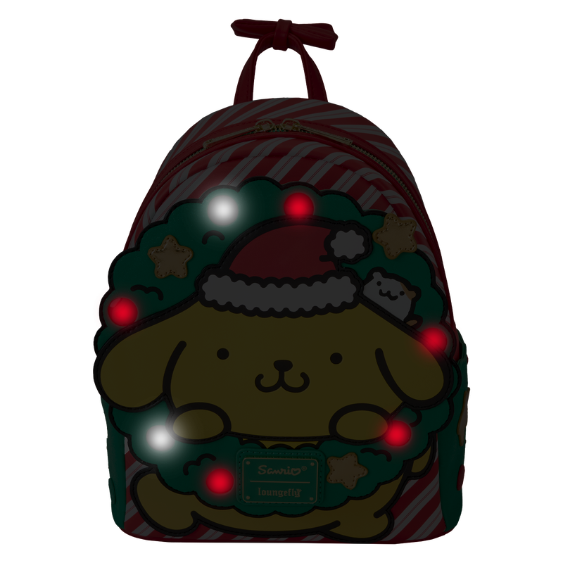 Loungefly Sanrio ポムポムプリン クリスマス リュック Sanrio Exclusive Pompompurin Santa Hat Light Up Mini