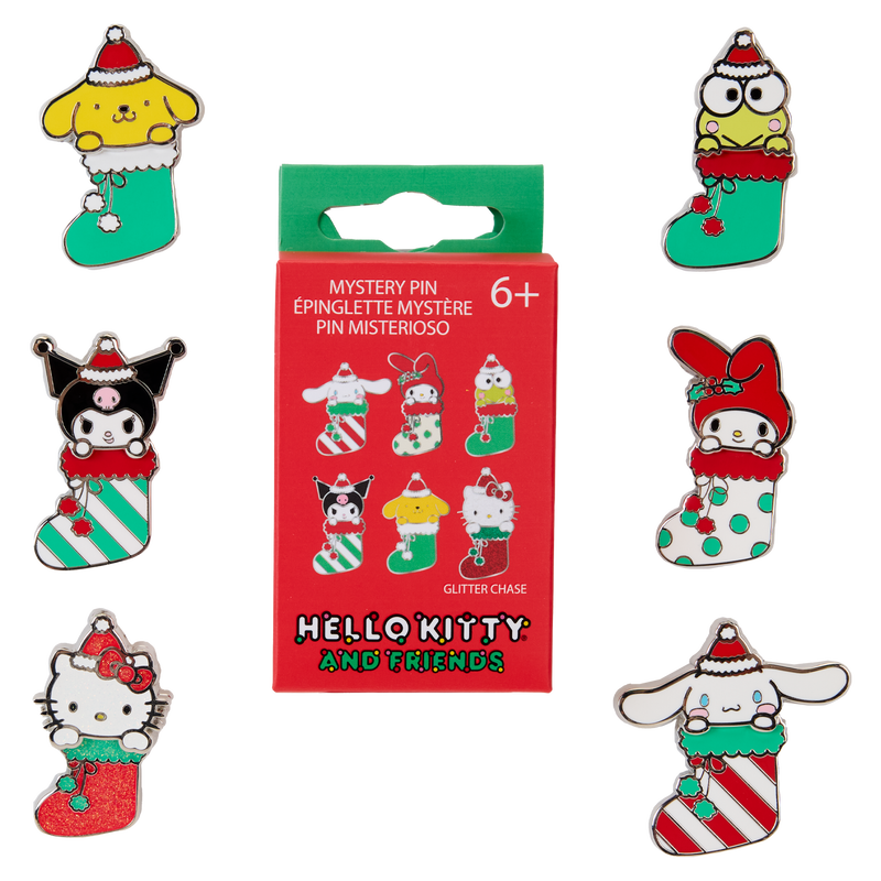 Sanrio Hello Kitty & Friends Holiday Stocking Mystery Box Pin, , hi-res view 1