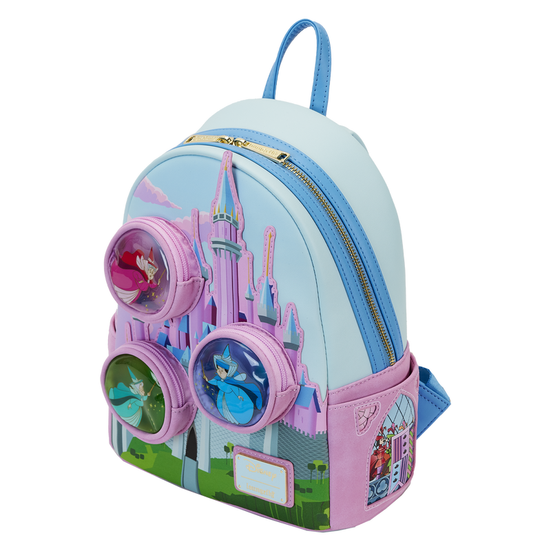 Sleeping Beauty Castle Three Good Fairies Stained Glass Mini Backpack, , hi-res view 5