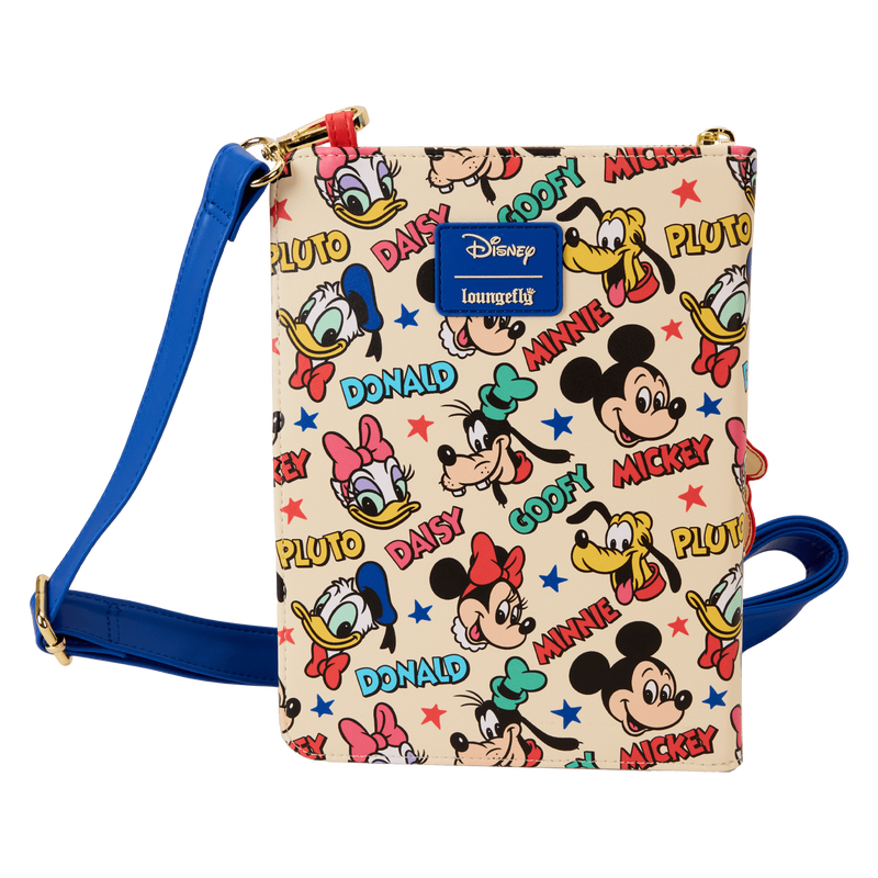 Mickey & Friends Classic All-Over Print Refillable Stationery Zip Around Crossbody Journal, , hi-res view 6