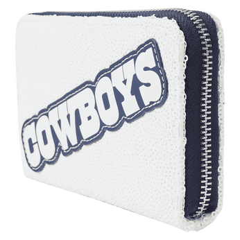 NFL Dallas Cowboys Sequin Zip Around Wallet, Image 2