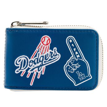MLB LA Dodgers Patches Accordion Zip Around Wallet, Image 1