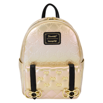 Sanrio 50th Anniversary Hello Kitty Metallic Gold Mini Backpack, Image 1