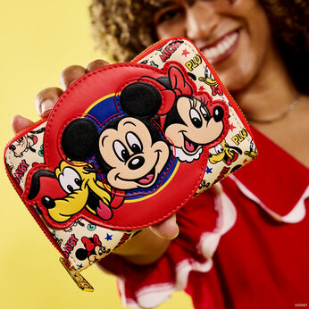 Mickey & Friends Classic All-Over Print Zip Around Wallet, Image 2