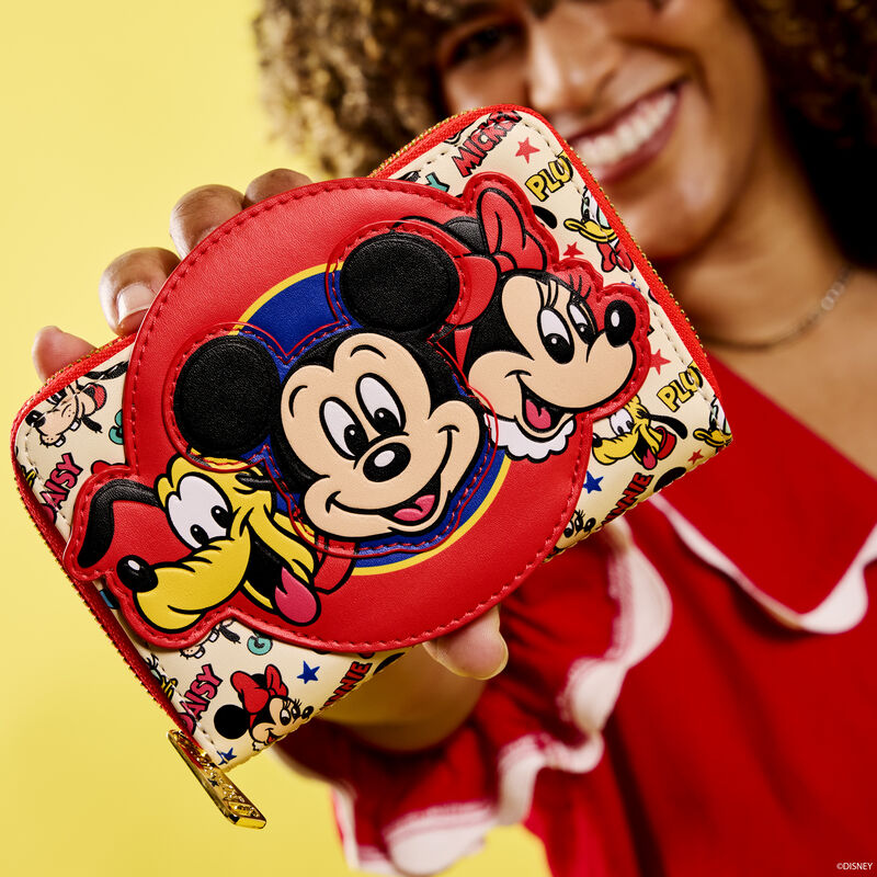 Mickey & Friends Classic All-Over Print Zip Around Wallet LFlifestyle1 view 2