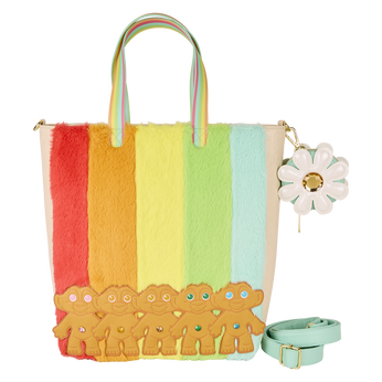Classic Trolls Plush Glitter Tote Crossbody Bag with Coin Bag, Image 1