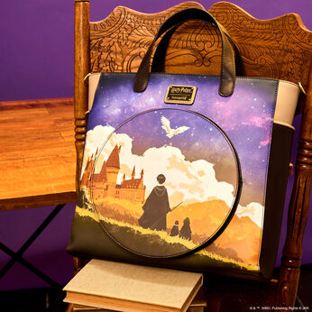 Harry Potter Hogwarts Starry Sky Convertible Backpack & Tote Crossbody Bag, Image 2