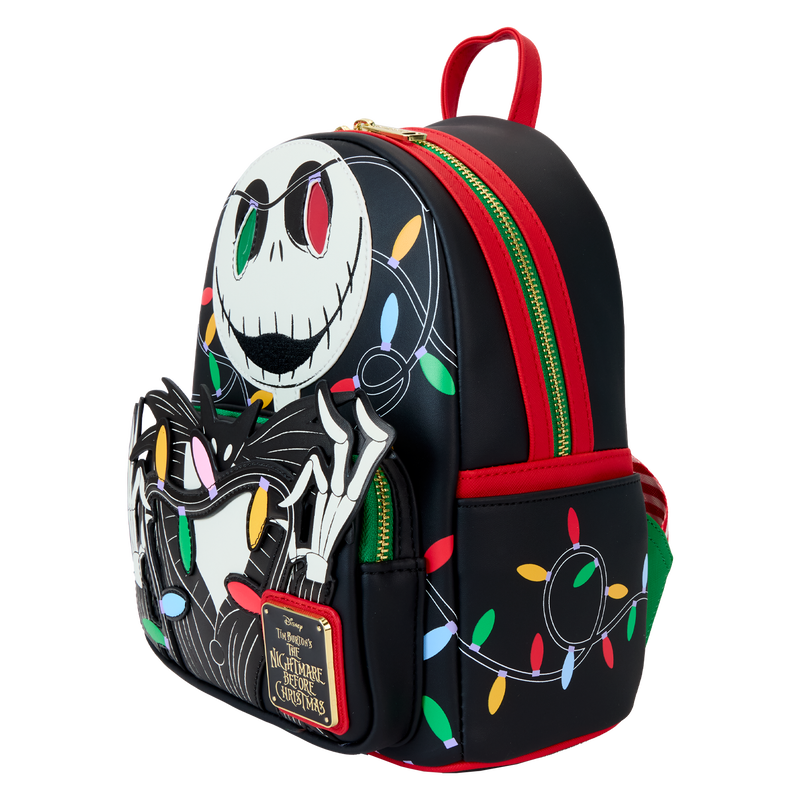 The Nightmare Before Christmas Jack Skellington String Lights Light Up Glow Mini Backpack, , hi-res view 4