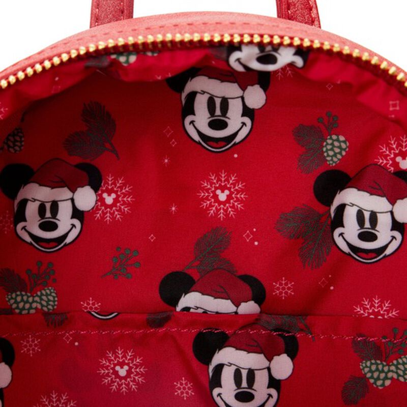 Mickey Mouse Exclusive Santa Glitter Mini Backpack, , hi-res view 6
