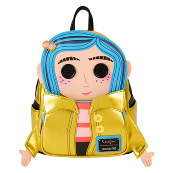 Coraline 15th Anniversary Laika Doll Metallic Cosplay Mini Backpack, Image 1