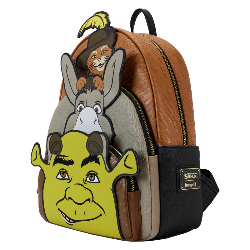 Shrek, Donkey, & Puss in Boots Trio Exclusive Triple Pocket Mini Backpack, , hi-res view 3