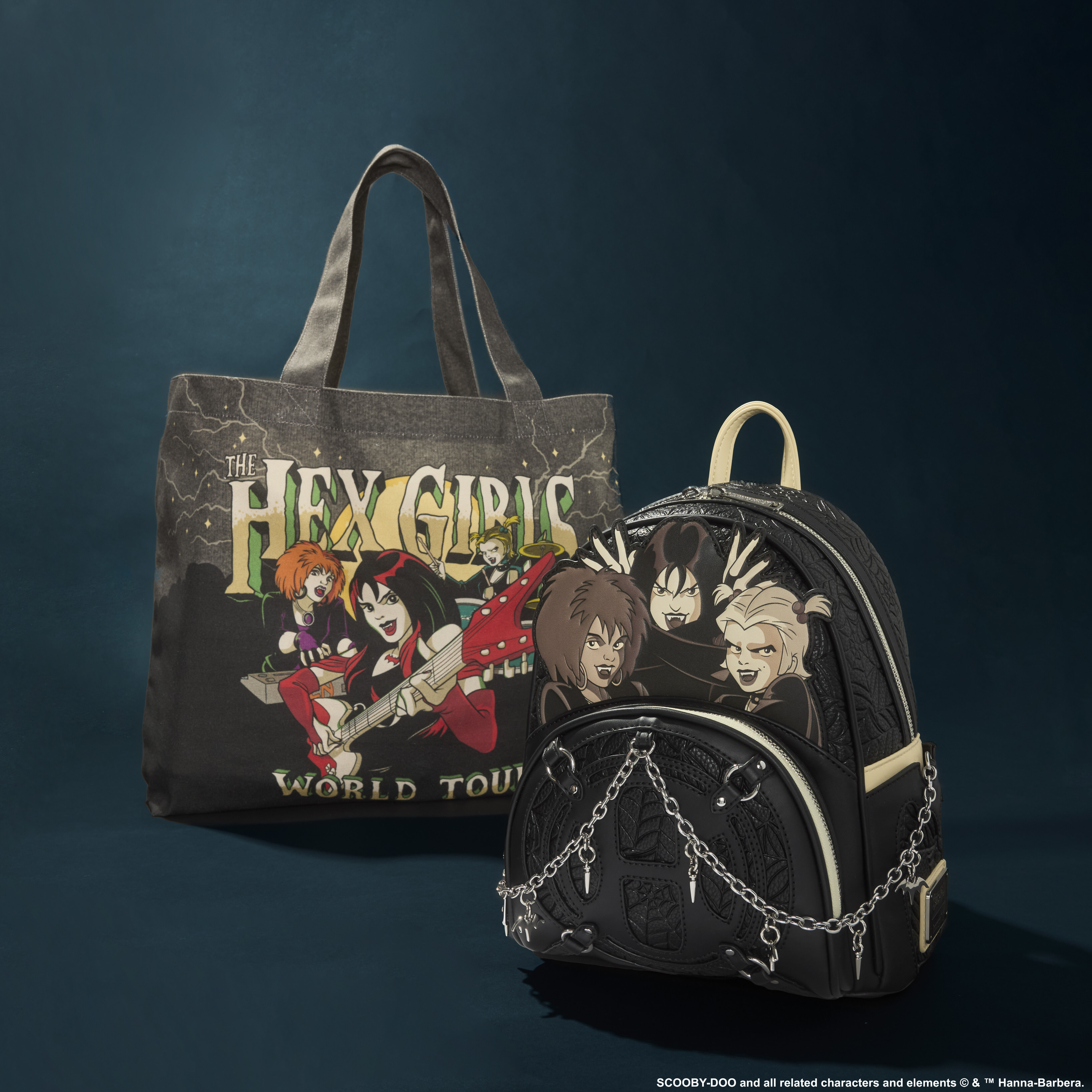 Scooby-Doo! Hex Girls World Tour Oversized Canvas Tote Bag | Loungefly