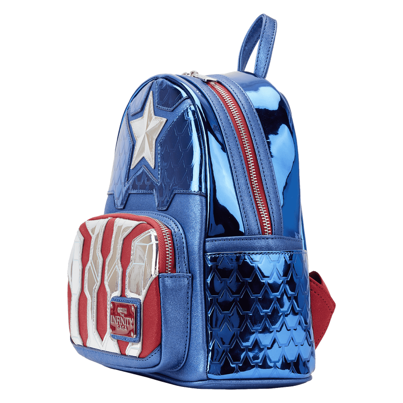 Marvel Metallic Captain America Cosplay Mini Backpack, , hi-res view 3