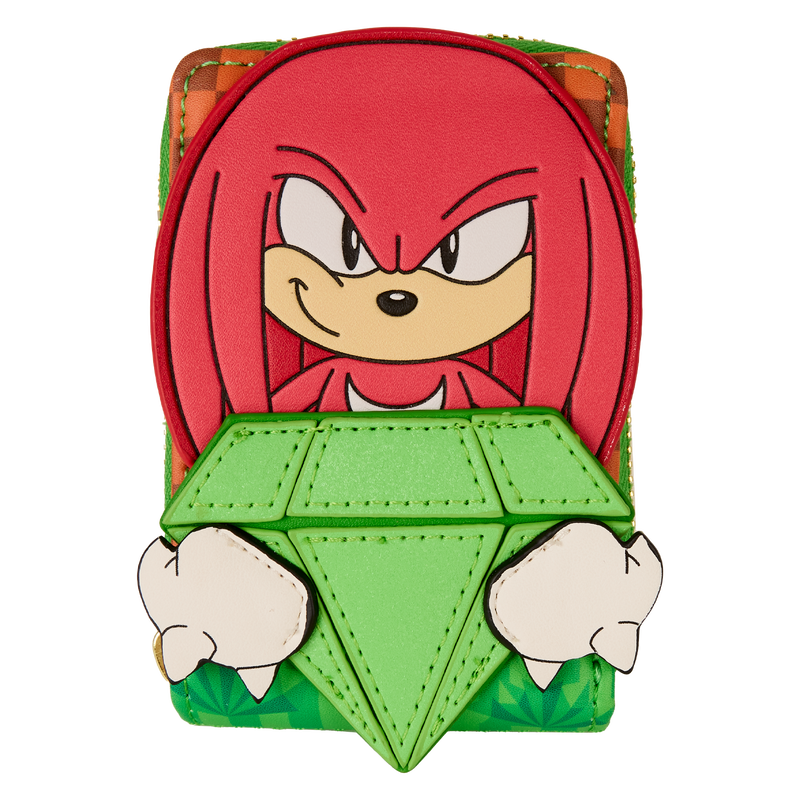 Sonic The Hedgehog Limited Edition Knuckles Emerald Glitter Accordion Wallet, , hi-res view 1
