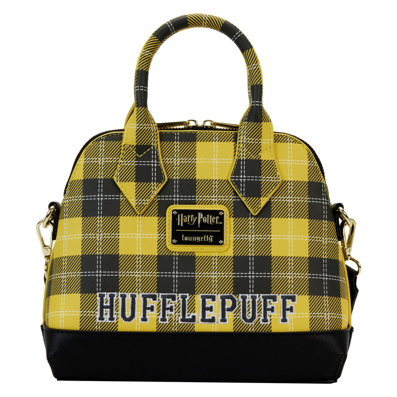Harry Potter Hufflepuff Patch Varsity Plaid Crossbody Bag, , hi-res view 6