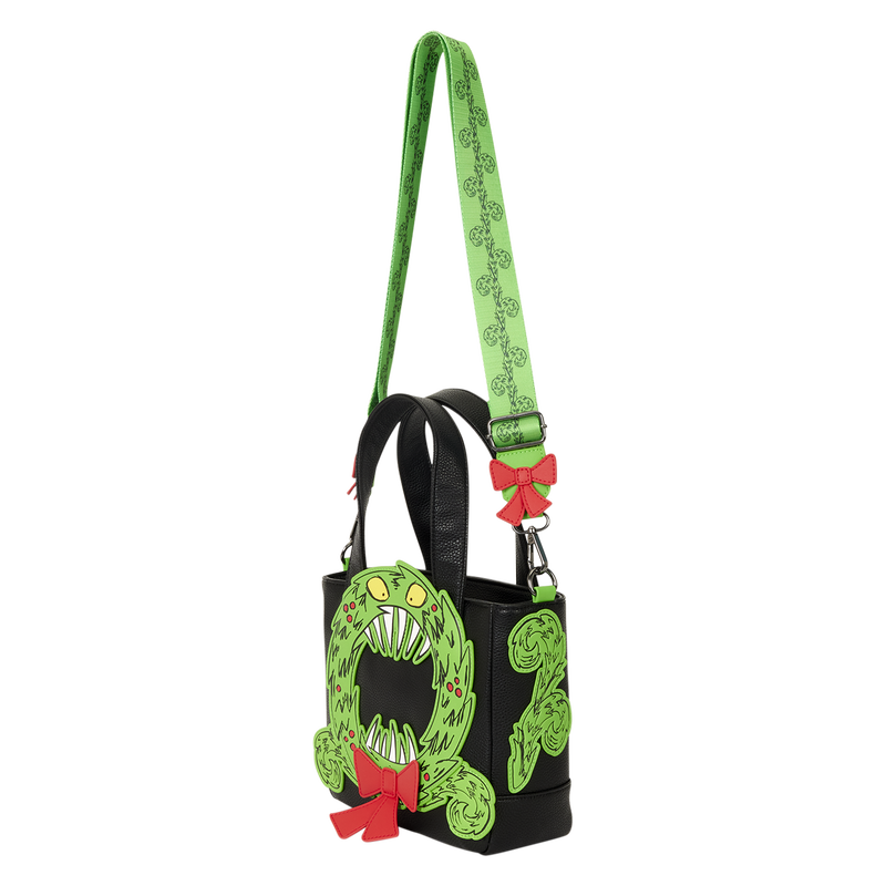 The Nightmare Before Christmas Man-Eating Wreath Glow Mini Tote Crossbody Bag, , hi-res view 7