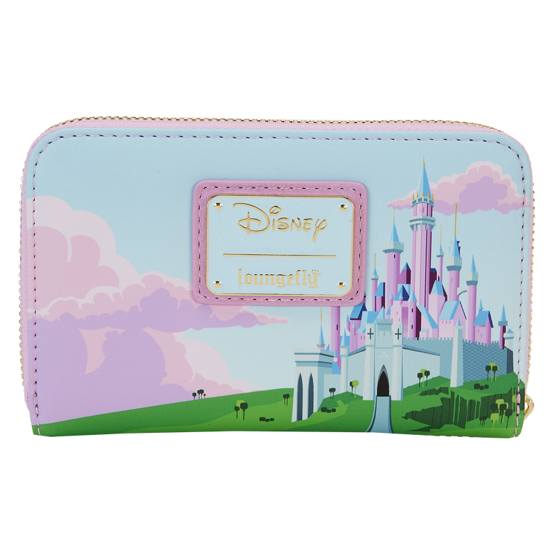 Sleeping Beauty Castle Three Good Fairies Stained Glass Zip Around Wallet, , hi-res view 5