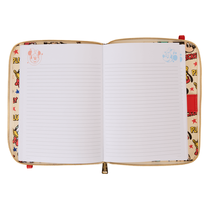 Mickey & Friends Classic All-Over Print Refillable Stationery Zip Around Crossbody Journal, , hi-res view 3