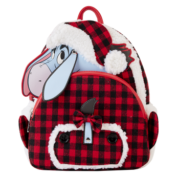 Winnie The Pooh Exclusive Eeyore Winter Plaid Pajama Sherpa Mini Backpack, Image 1