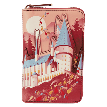 Harry Potter Hogwarts Fall Leaves Zip Around Wallet, Image 1