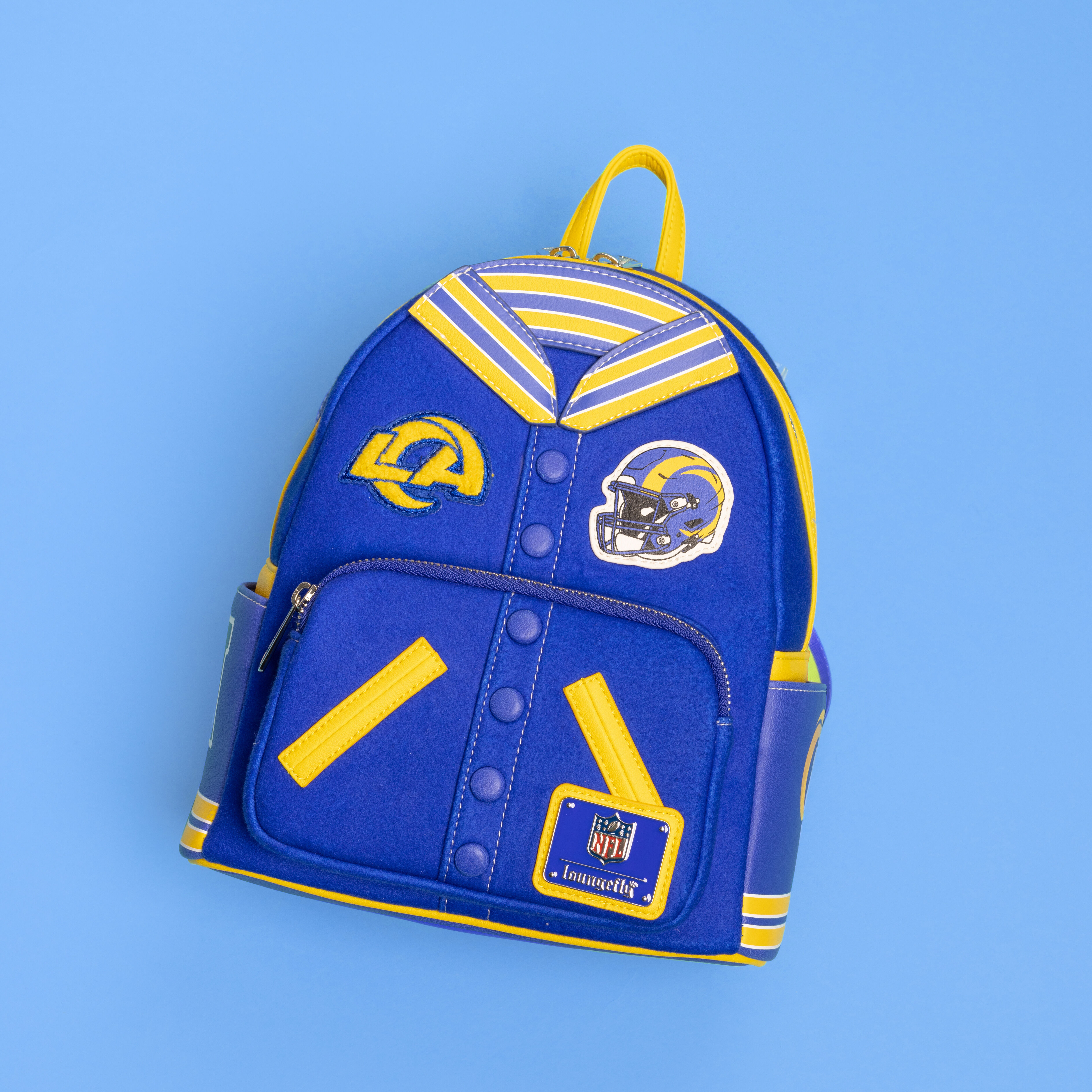 Buy NFL Los Angeles Rams Varsity Mini Backpack at Loungefly