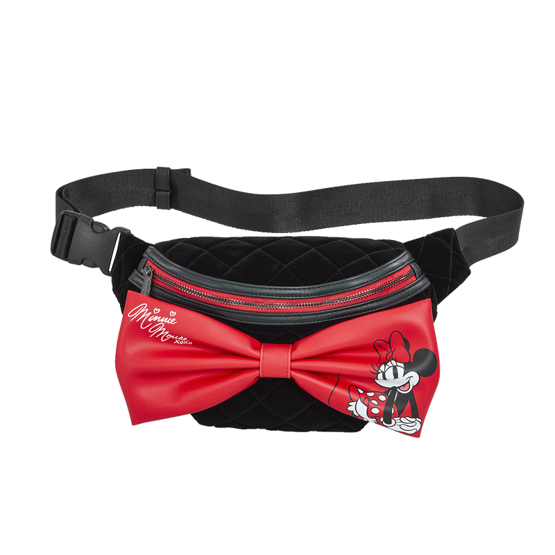 Minnie Mouse Quilted Velvet Waist Bag, , hi-res view 1