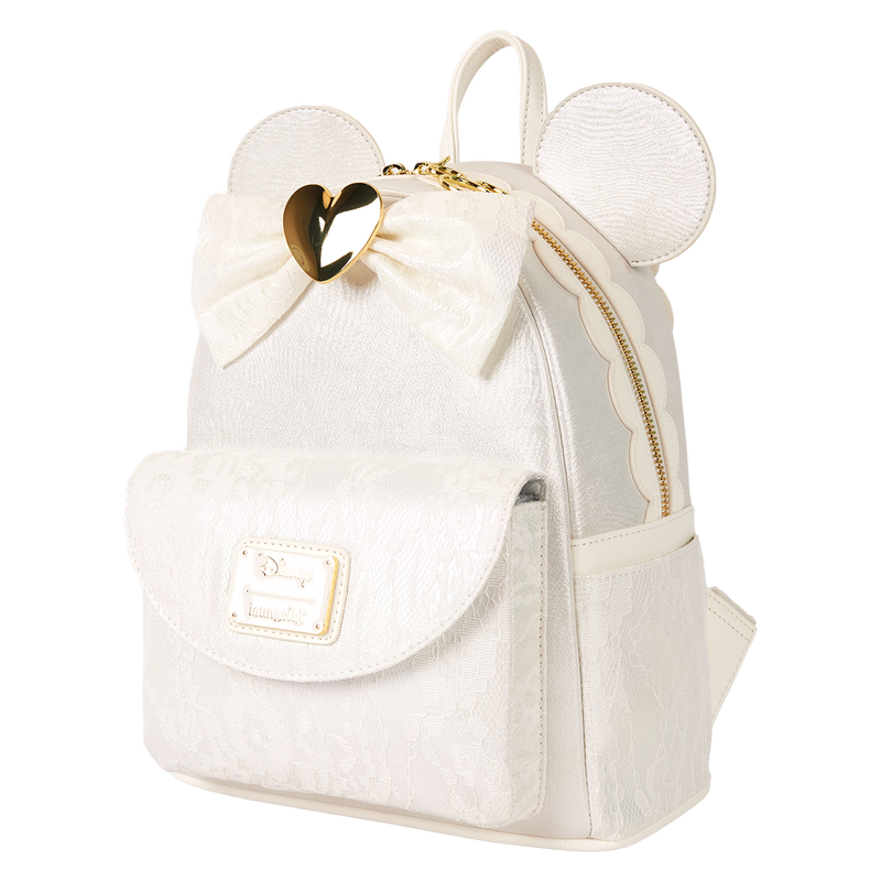 Minnie Mouse Iridescent Lace Wedding Mini Backpack, , hi-res view 5