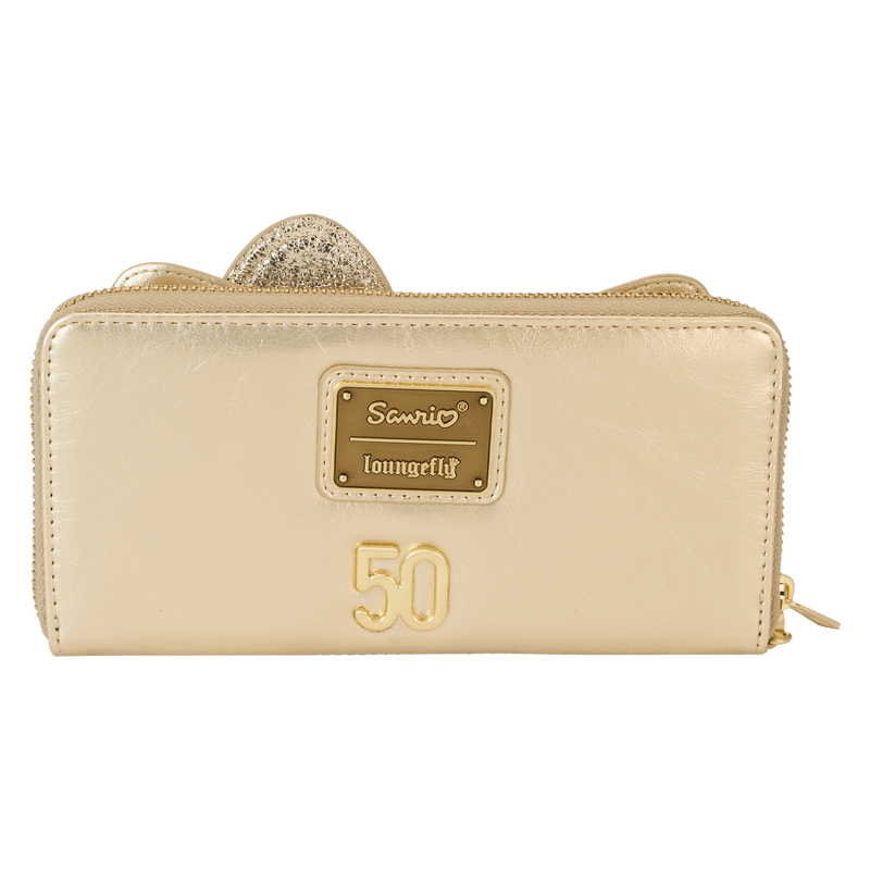 Sanrio Exclusive Hello Kitty 50th Anniversary Gold Wristlet Wallet, , hi-res view 5