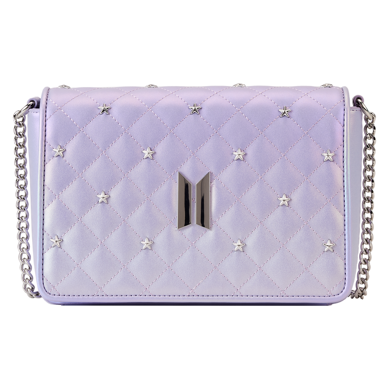 ★LOUNGEFLY★Funko Pop! By Loungefly BTS Crossbody Bag Funko Pop! By Loungefly BTS Logo Iridescent Purple Crossbody Bag