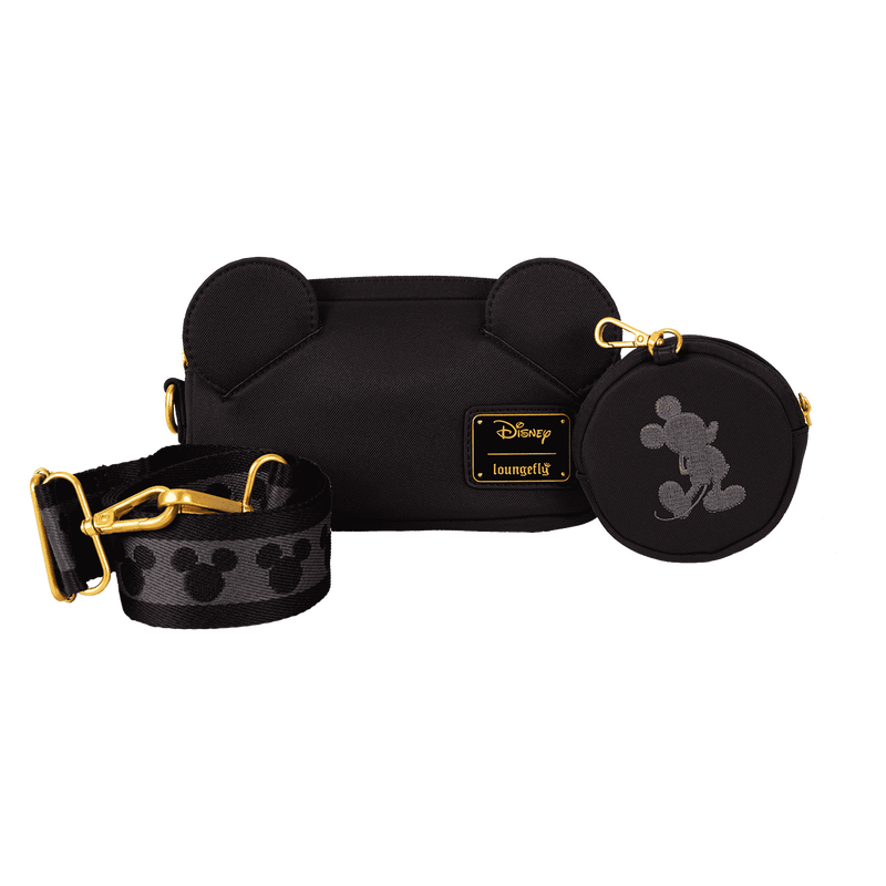 ★LOUNGEFLY★Mickey Mouse Crossbody Bag with Coin Bag Mickey Mouse Nylon Sling Crossbody Bag with Coin Bag