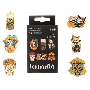 Loungefly Día de los Muertos Glow Mystery Box Pin, Image 1