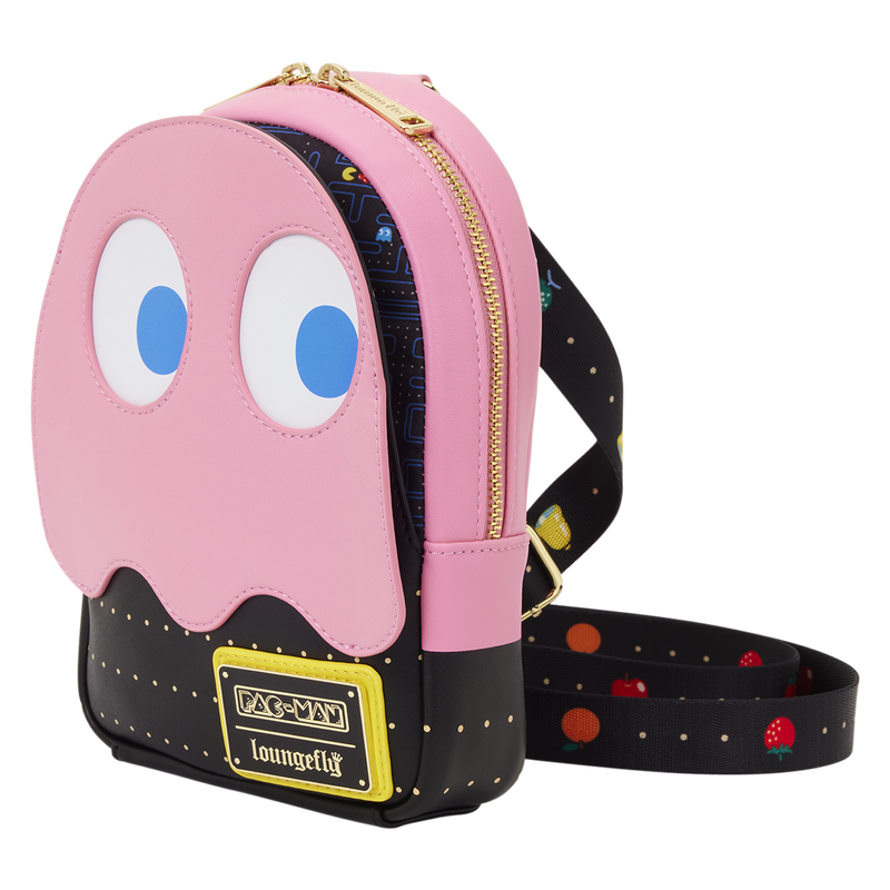 Pac-Man Pinky Ghost Glow Sling Crossbody Bag, , hi-res view 4